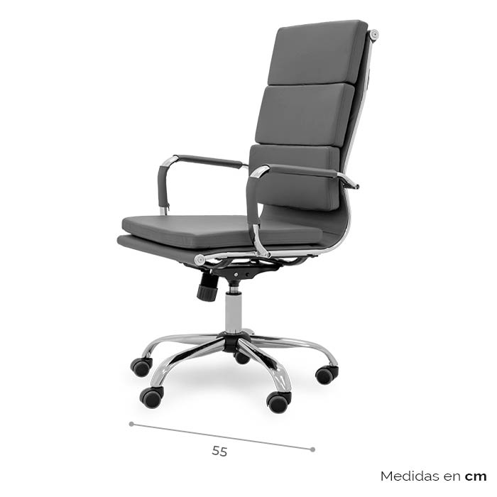 Silla De Oficina Pu Gris Oxford Trif | Sillas Oficina | home-office